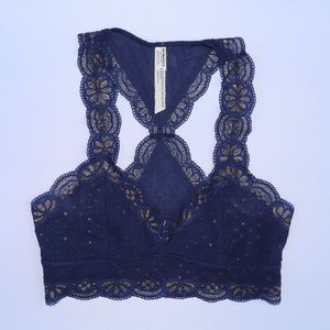 Free people navy and gold festival bralette 💙
